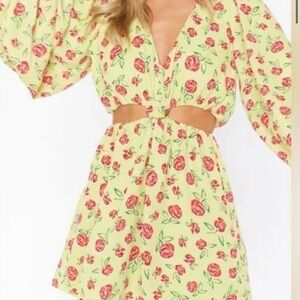 Floral Cutout Dress